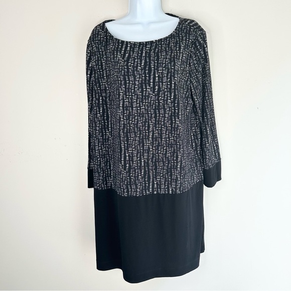 Windsmoor Women's Midi Dress Long sleeve Print Black Size 16 Business casual - Picture 5 of 12